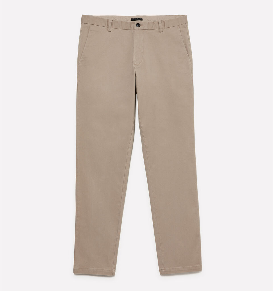 Pantalon chino gris tourterelle - pantalons chinos pour homme - Tourterelle | Sisley image number 1